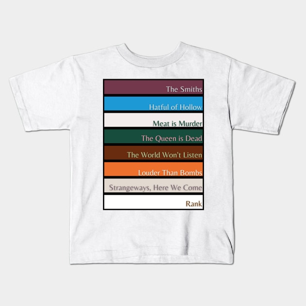 The Smiths Albums Kids T-Shirt by ForbiddenDisco